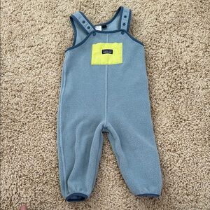 Patagonia Light Blue Baby Synchilla® Overalls 2t